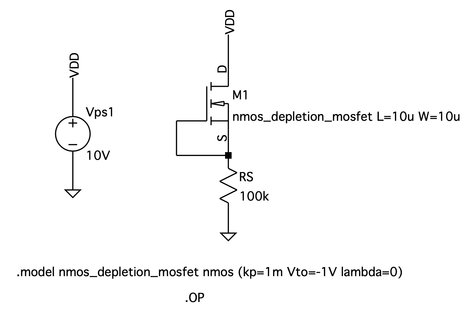 Model pmos_depletion_mosfet